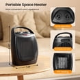 thumbnail image 4 of Calentador eléctrico Kismile Ceramic Portable 750W/1500W, 4 of 6