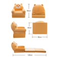 thumbnail image 3 of GUOOL Foldable Sofa Chair Cover Washable for Living Room Decoration Yellow (Only Included Sofa Cover), 3 of 7
