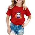 thumbnail image 4 of Enyan Kids Halloween Shirt Kid Cute Spooky Season Graphic Tees Short Sleeve Ghost T-Shirt Girl Halloween Shirt(Size 11-12 Years), 4 of 5