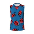 thumbnail image 6 of Lsque Colorful Ladybird Print Men's Cotton Blend Sleeveless Muscle Shirts (S-3XL)- Moisture Wicking, Odor Protection, UPF 30+,X-Large, 6 of 8