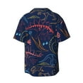 thumbnail image 6 of PAYOHTO Dino Pattern Mens Hawaiian Casual Short-sleeved Shirt Tropical Summer Beach Button Down Shirts, 6 of 7