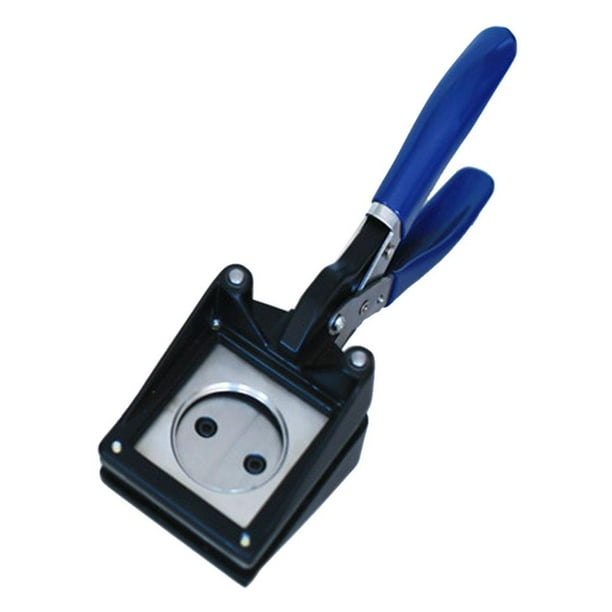 troqueladora, troqueladora y troqueladora manual de identificación, perforadora de fotos, coner derecho, 2 tamaños para elegir 44mm Macarena Alicate de mano para cortar fotos