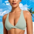 thumbnail image 3 of New & Trending NMMUED Bikini Tops for Women, Bathing Suit Top, Triangle Bikini Top, Push Up Bikini Top, Padded Bikini Top, Gray XL, 3 of 5