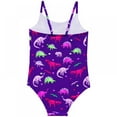 thumbnail image 2 of Girls Swimwear Kids Bathing Suits Baby One-Piece Dinosaur Pattern Swimsuits for Age 4-9Y, 2 of 6