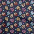 thumbnail image 1 of oneOone Polyester Spandex Blue Fabric Skull Craft Projects Decor Fabric Printed By The Yard 56 Inch Wide, 1 of 5