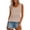Khaki, variant on Gsakboxl Summer Tops for Women 2026 Hollow Out Crochet Wave Trim Sleeveless Knit Tank Top Loose Fit Breathable Summer Resort Beach Vacation Outfit Camisole Vest Black L