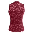 thumbnail image 4 of XIAONU Women's Floral Lace Halter Tank Tops Keyhole Slim Fit Top Stretch Party Blouses, 4 of 5
