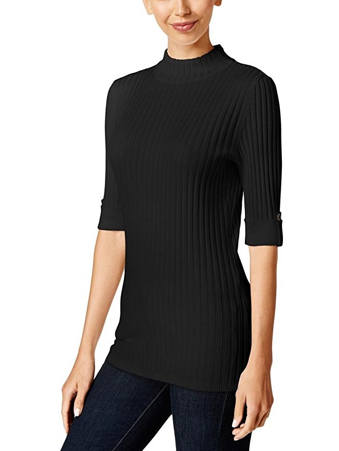 Petite Mock-Turtleneck Sweater 