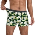 thumbnail image 3 of Men's Boxer Briefs, Calla Lily Flowers Petal Soft Comfy Mens Underwear Boxer Briefs Breathable With Widen Waist, 3 of 7