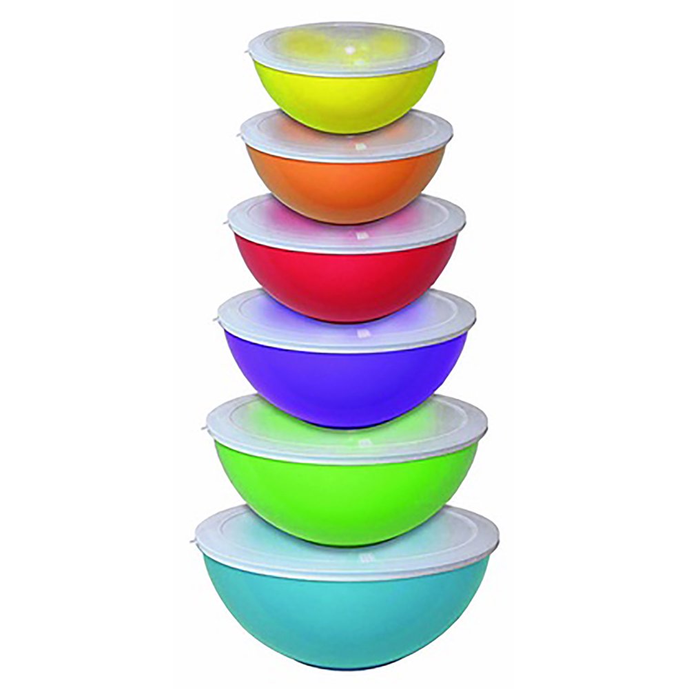 Premius 12 Piece Nested Mixing Bowl Food Storage Set with AirTight