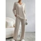thumbnail image 2 of Conjunto de ropa SHEWIN Lounge Set de 2 piezas para mujer, color caqui, talla L, 2 of 9