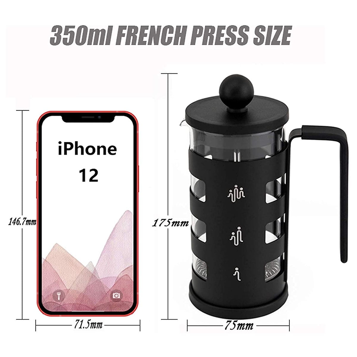 Lowestbest Coffee Pot and Teapot 12oz, with 4-Stage Filtration System Borosilicate Glass Durable Stainless Steel Thickened Heat-Resistant Lowestbest Coffee Pot and Teapot 12oz, with 4-Stage Filtration System Borosilicate Glass Durable Stainless Steel Thickened Heat-Resistant