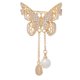 thumbnail image 1 of Broche de mariposa ahuecado para mujer con solapa de mariposa colgante, 1 of 5