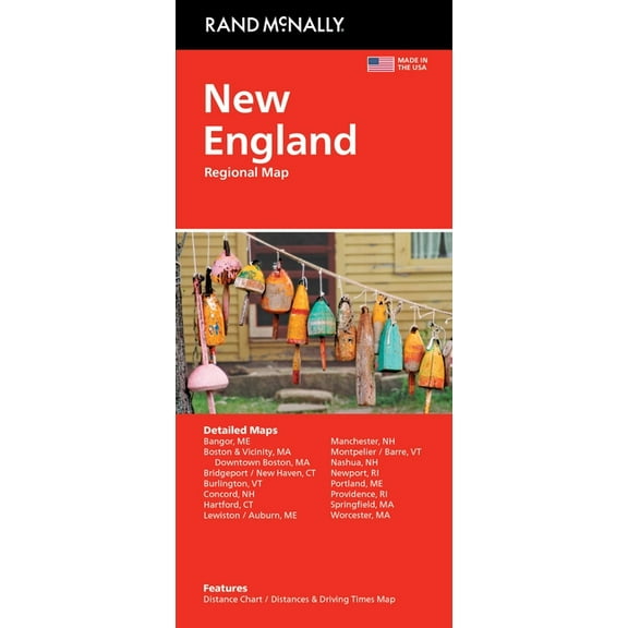 Rand McNally Easy to Read: New England Regional Map: New, (Paperback)