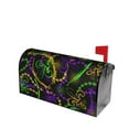 thumbnail image 3 of Haiem Neon Mardi Gras Mailbox Covers Magnetic ,Mailbox Wraps Post Letter Box Cover for Holiday Garden Yard Decor-21x18 in, 3 of 9