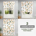 thumbnail image 5 of Carrots Easter Tie Up Curtain Valance for Window,Adjustable Rod Pocket Window Curtains Shades,Watercolor Orange Green Vegetable Light Filtering Valance Drapes for Living Room Kitchen Bedroom 46"x63", 5 of 9