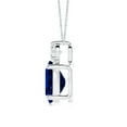 thumbnail image 2 of ANGARA Lab Grown 4.75 Ct Sapphire Pendant with Lab Diamond for Women in 925 Sterling Silver (Size-12x10mm) | Anniversary, Jewelry Gift for Women | Lab-Grown Blue Sapphire Necklace, 2 of 7