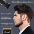 thumbnail image 2 of Recortadora de pelo profesional KEMEI inalámbrica para hombre, afeitadora de láminas con cabezales y mallas de repuesto, cortadora de pelo sin espacio entre cuchillas y cuchilla en T, afeitadora eléct, 2 of 5