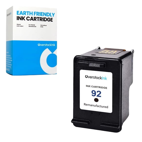 OverstockInk 92 Ink Cartridge Black Compatible for HP 92 OfficeJet 6304 6310 (1 Black)