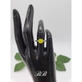 thumbnail image 3 of 7mm YAG Lab Created Yellow Yttrium Aluminum Garnet, UV Glow, 4-Prong Solitaire Ring, Sterling Silver or Gold, Made to Order, Jewelry Gift, 3 of 3