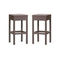 thumbnail image 1 of Noble House Tabouret de Bar Sans Dossier en Osier Brun pour Extérieur (Ensemble de 2), 1 of 6