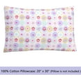 thumbnail image 5 of Spring Floral Bloom Geometric Garden 3 Piece Pink Cotton Toddler Sheet Set, 5 of 7