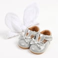 thumbnail image 2 of Biekopu Baby Girl Lightweight Shoes Cute 3D Rabbit Ear Soft Rubber Sole Shoes Newborn Infant Toddler Non-Slip Princess Shoes, 2 of 3