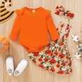 thumbnail image 5 of EnJoCho Baby Girl Hallow-een Romper Set - Rufle Long Sleeve Bodysuit with Pumpkin Suspender Skirt Dress, Kids Toddler Party Outfits, 5 of 8