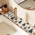 thumbnail image 2 of Yayeee Faucet Mat for Kitchen Sink 14.7" Diatomite Long Splash Guard Pad, Beige Christmas Trees, 2 of 7
