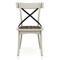 thumbnail image 6 of Furniture of America Knix Rustic Wood 5-Piece Dining Set in Antique White, 6 of 11