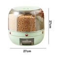 thumbnail image 4 of Tanque De Granos Barril de arroz 360 Rotación 6 rejillas Tanque de almacenamiento de granos Uso en la cocina (Verde claro 6 kg), 4 of 8