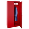 thumbnail image 6 of Sandusky Classic Series Welded Steel Wardrobe Storage Cabinet with Garment Rod, Red, 6 of 6