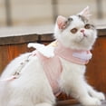 thumbnail image 4 of Arnés ajustable para gatos, universal, con alas de ángel, para las 4 estaciones, con cuerda de tracción de 1,5 m, rosa claro, XXL (4-6 kg/8,8-13,2 lb), 4 of 14