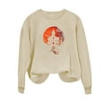 thumbnail image 4 of Inverlee Women's Halloween Sweatshirts Plus Size Pumpkin Ghost Graphic T-shirt Going Out Round Neck Sweatshirt Long Sleeve Tunic Pullover Tops Halloween Costumes, 4 of 4