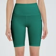 thumbnail image 2 of Women High Waist Yoga Shorts Polyester Spandex with Pockets for Workout and Running, 2 of 4