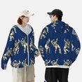 thumbnail image 5 of Logiee Disco party Astronaut Dancing Print Men's Women Light Jacket Full Zip Sun Protection Hoodie Long Sleeve Sun Shirts for Men Hiking Fishing Zip Pockets-3X-Large, 5 of 8