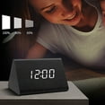 thumbnail image 2 of Reloj digital Methold para dormitorios con 3 alarmas color madera, 2 of 6