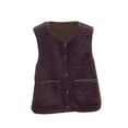 thumbnail image 4 of Chaleco polar para mujer, cálido, moderno, ligero, informal, para otoño Café, 4 of 9