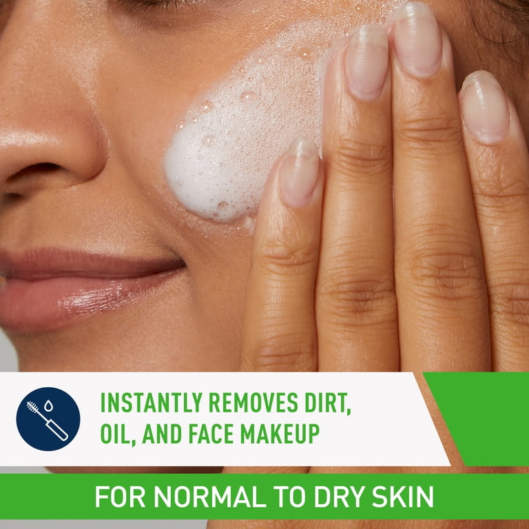 CeraVe Hydrating Cream-to-Foam Facial Wash, Fragrance Free Makeup