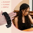 thumbnail image 2 of Unique Bargains Headband Synthetic Braided Hairpiece Wide Hair Band Hair Accessory for Various Looks Black, 2 of 6