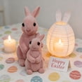 thumbnail image 6 of HuiXinOu Flocked Easter Bunny Figurine, Cute Spring & Easter Tabletop Decor, Plush Rabbit Statue for Home Mantel, Shelf, Easter Party & Seasonal Holiday Decoration, 6 of 6