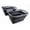 Grey/Black, variant on SAMMART Set of 2 - 30L (8 gallon) Collapsible Plastic Laundry Basket - Foldable Pop Up Storage Container / Organizer - Space Saving Hamper / Basket