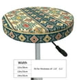 thumbnail image 4 of Haiem Traditional Tribal Aztec1 Cushion Round Bar Chair Seat Cover Bar Chair Cushion Covers Elastic Washable Bar Chair Cover,Protects from Scratches and Stains-14 inch, 4 of 7