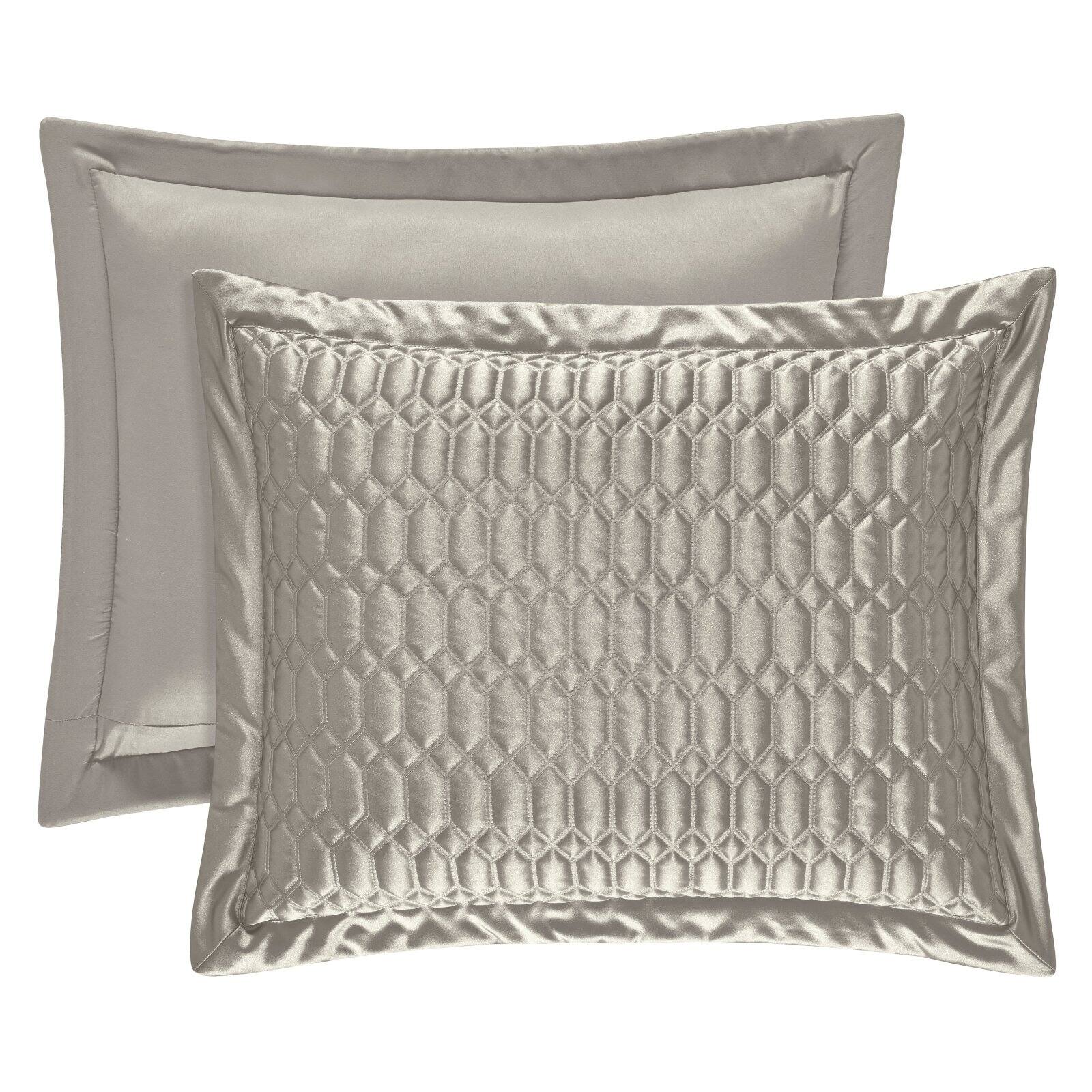 Saranda Satin Quilted Pillow Sham by Five Queens Court