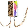 thumbnail image 2 of for Samsung Galaxy A03s Crossbody Strap Phone Case, Anti-Fall Pattern Clear Design Transparent Soft & Flexible TPU Drop and Shockproof Protective Cover with Adjustable Nylon Neck Strap, Leopard, 2 of 7