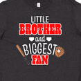thumbnail image 4 of Inktastic Little Brother and Biggest Fan- Baseball Glove and Bat Youth T-Shirt, 4 of 5