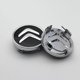 thumbnail image 4 of 4 Uds. Aplicables a cubiertas de ruedas de aluminio X4 de 60mm para Citroen C2 C4 C5 C6 c-quatre Logo negro/cromo, 4 of 5