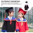 thumbnail image 4 of 1 Juego de vestido de graduación para niños, vestido de graduación preescolar con gorro, regalo de graduación Sincero Electrónica, 4 of 5
