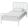 thumbnail image 3 of Baxton Studio Lucera Mid-Century White Twin Size 4-Piece Bobbin Bedroom Set, 3 of 13
