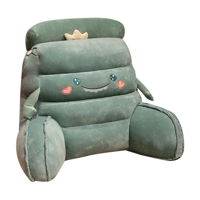 KER Bed Backrest Pillow For Sitting Up In Bed Reading Pillow With Arms Lumbar Support Cushion For Sofa Chair Floor & Student Dorm